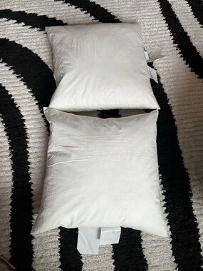 IKEA FJADRAR Duck Down Pillow Inserts - Set of 2